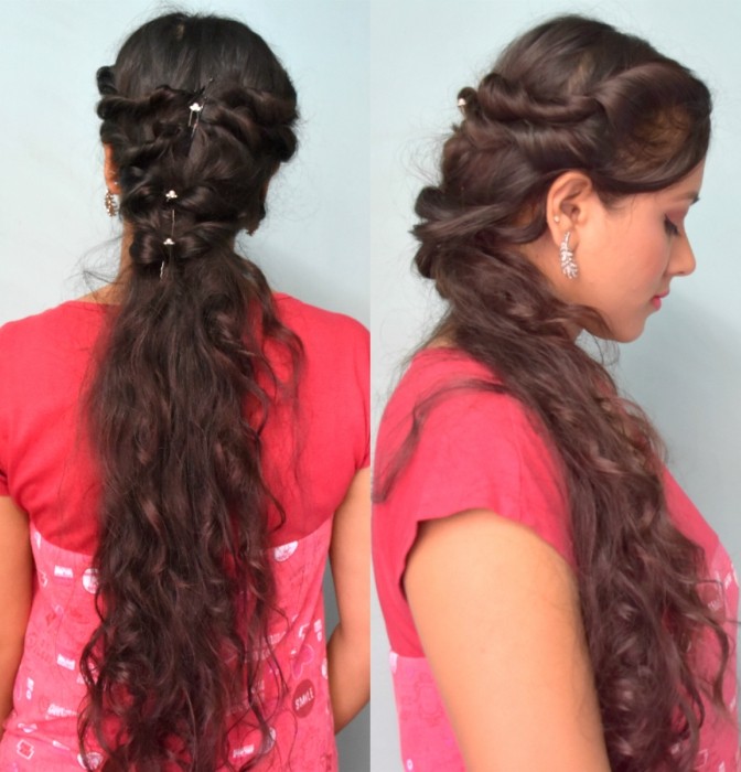 Twisted Knot Hairstyle Step 6
