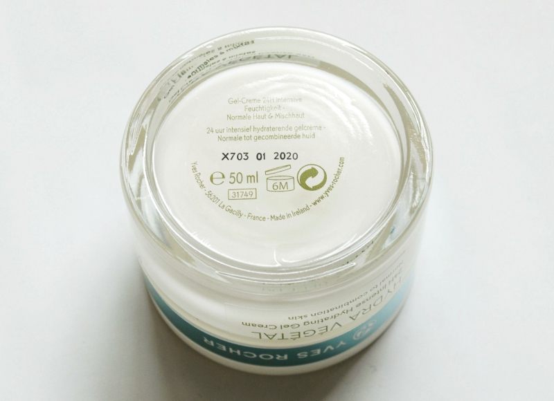 Yves Rocher Hydra Vegetal 24H Intense Hydrating Gel Cream Details