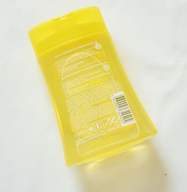 Yves Rocher Jardins Du Monde Fresh Shower Gel Carambola From Malaysia details at the back