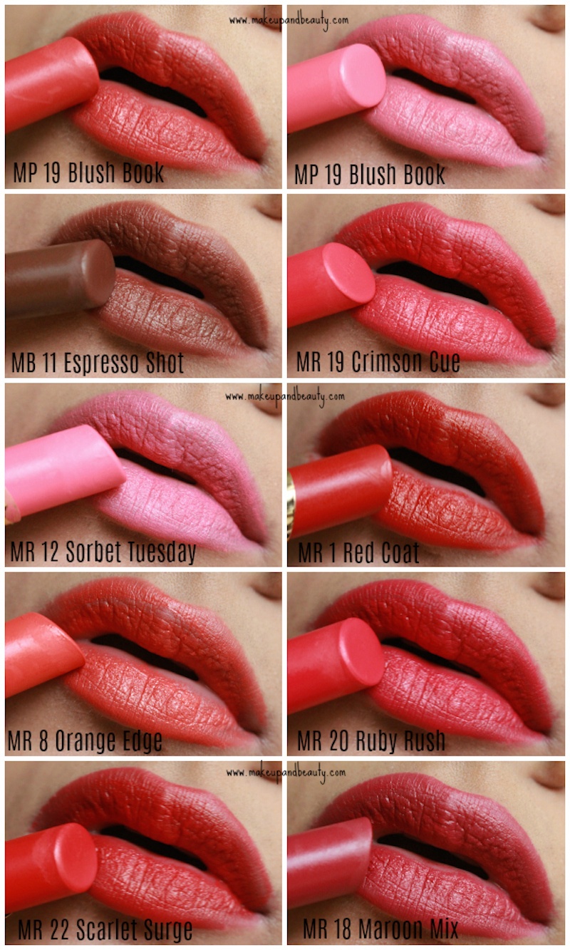 lakme primer lipstick swatches 3