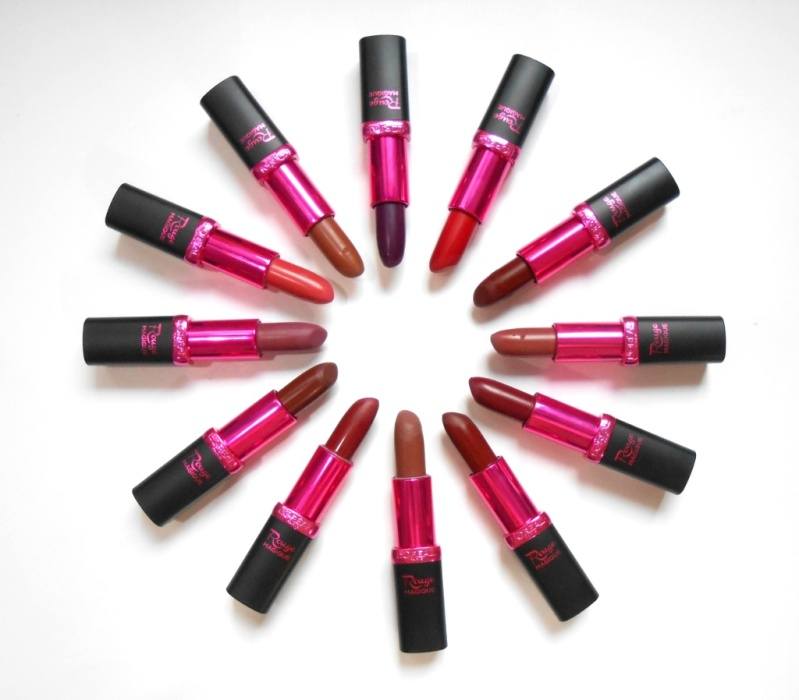 12 Loreal Paris Rouge Magique Lipsticks in a circle