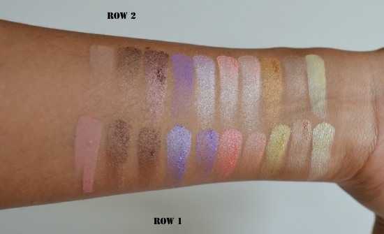 BH Cosmetics Sixth Edition 120 Color Eyeshadow Palette Review Top Tray Rows 1 2