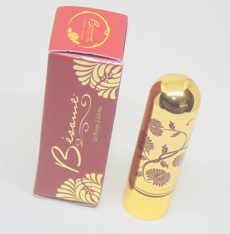 Besame Cosmetics 1952 Wild Orchid Lipstick Review Box with Lipstick