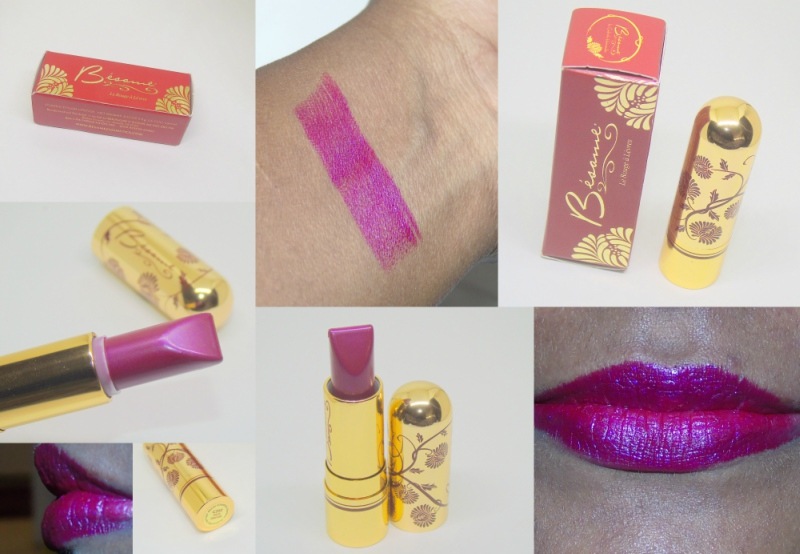 Besame Cosmetics 1952 Wild Orchid Lipstick Review Collage