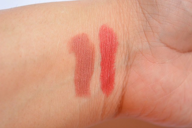 Buxom Big and Sexy Bold Gel Lipstick Evocative Petal swatch on hands