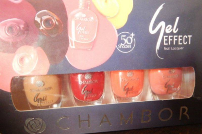 Chambor Gel Effect Nail Lacquer 103, 304, 209, 104 Review and Swatches Packaging Front