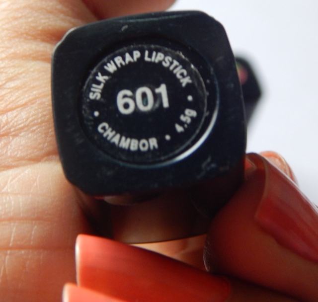 Chambor Silk Wrap Lipstick Shade 601 shade label