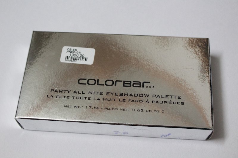Colorbar Party All Nite Eyeshadow Palette outer packaging