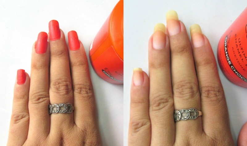 Colorbar Ultimate Nail Enamel Remover Orange Chocolate Results