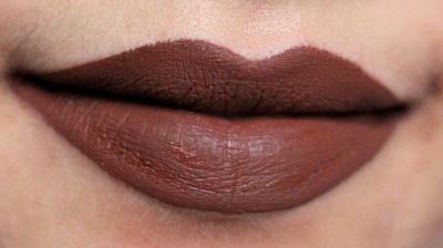 ColourPop Ultra Matte Lip Kae on lips