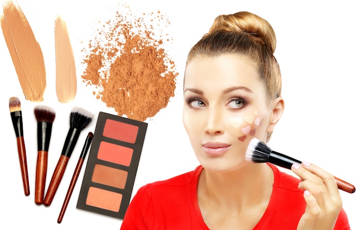 Highlighter makeup application