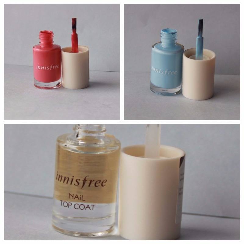 Innisfree Nail Paints and Top Coat Review