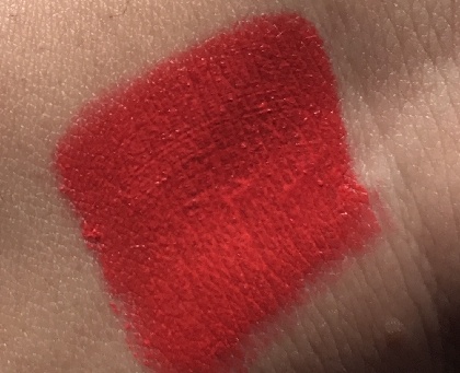 Lime Crime Matte Velvetines Liquid Lipstick True Love swatch on hand