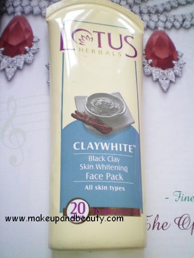 Lotus Herbals Claywhite face pack