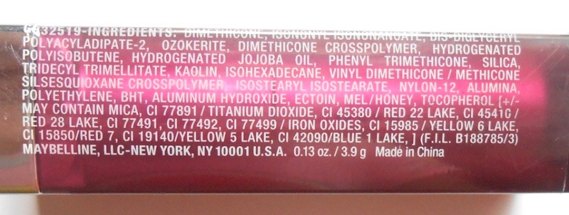Maybelline The Powder Mattes Colorsensational Mauve It Up Powder Matte Lipstick ingredients