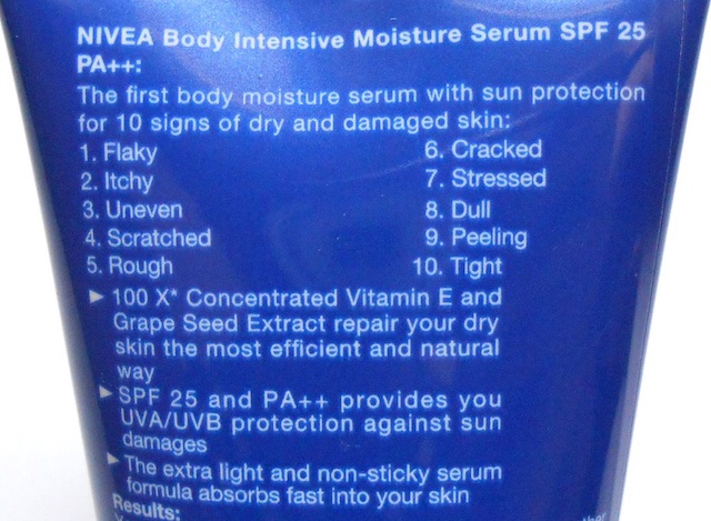 Nivea Intensive Moisture Body Serum product description