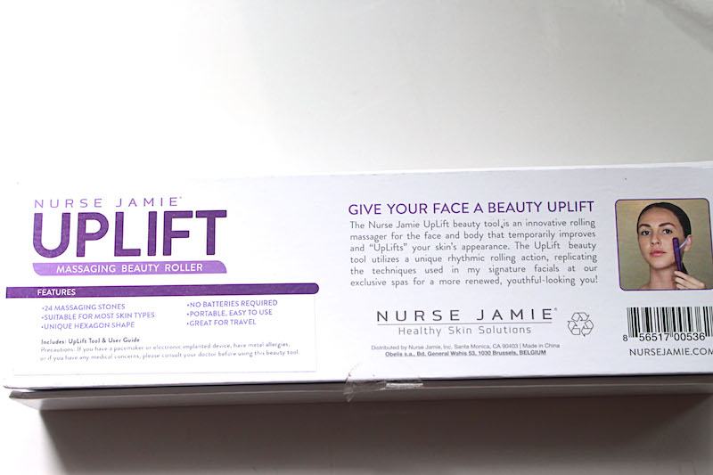 Nurse Jamie Uplift Massaging Beauty Roller details on the packaging