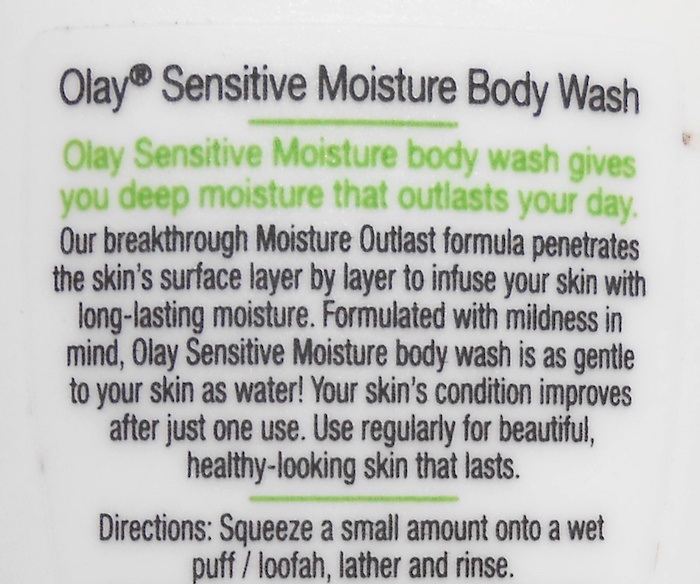 Olay Sensitive Moisture Body Wash description