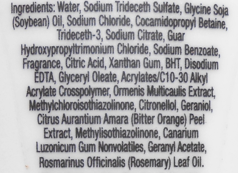 Olay Sensitive Moisture Body Wash ingredients