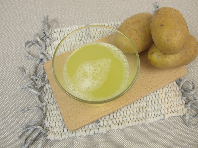 Raw potato juice