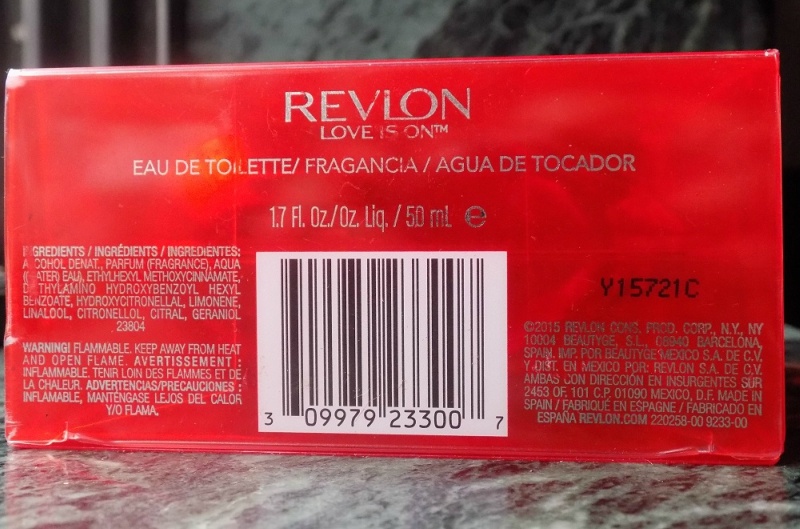 Revlon Love is On Eau de Toilette Review Packaging Bottom