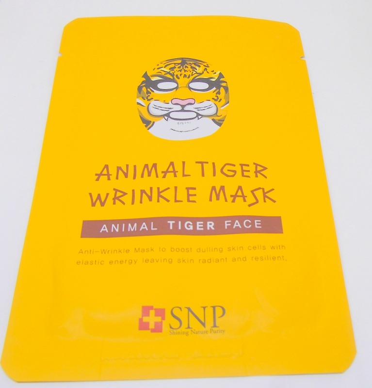 SNP Animal Tiger Wrinkle Mask Sheet Review Packaging