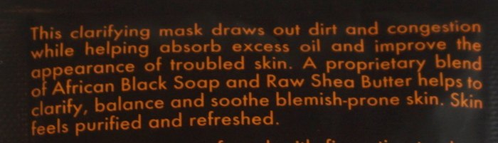 Shea Moisture African Black Soap Clarifying Mud Mask product description