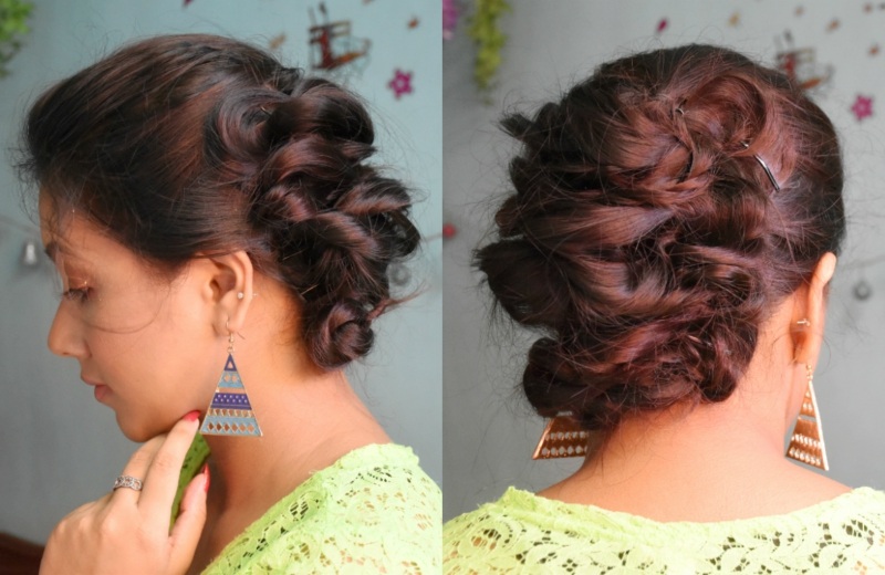 Step by Step Hair Tutorial Beautiful Voluminous Bridal Hairstyle Step 10