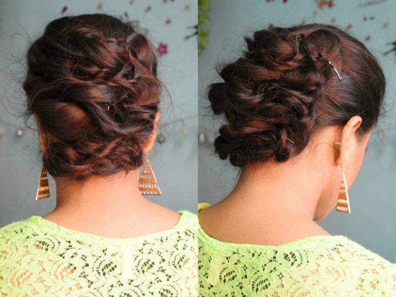 Step by Step Hair Tutorial Beautiful Voluminous Bridal Hairstyle Step 9