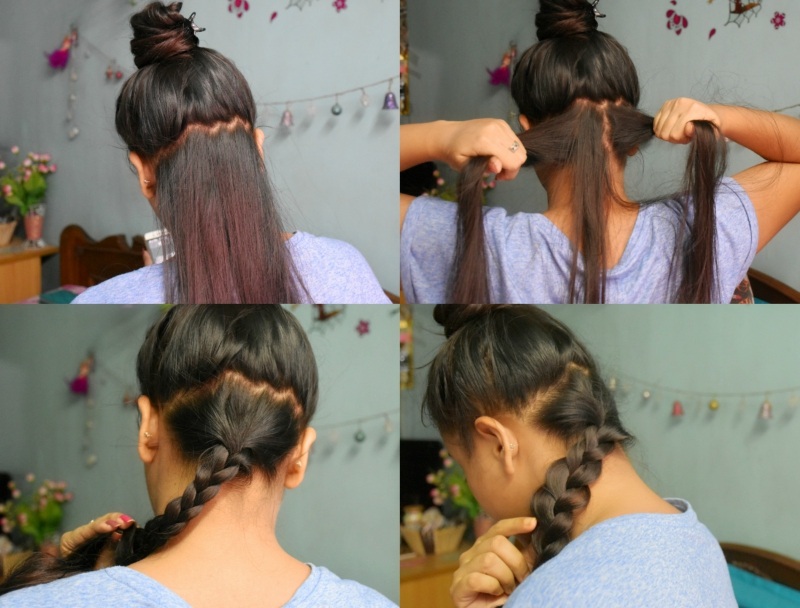 Image of Upside-down ponytail hair tutorial