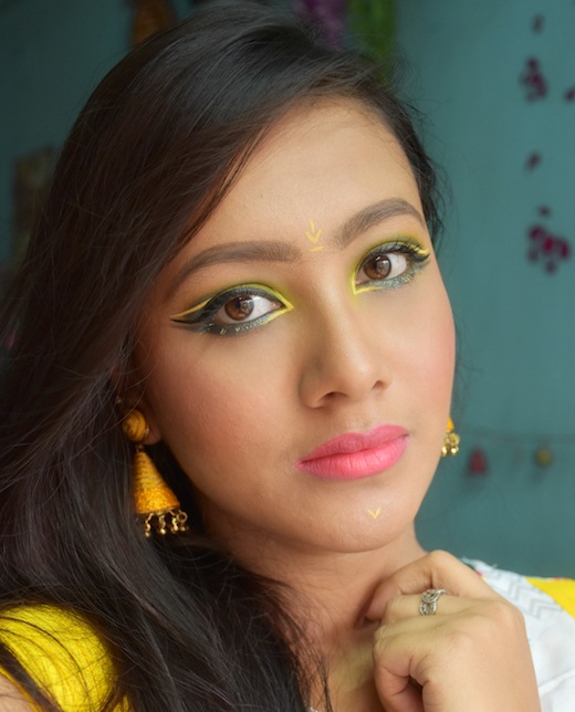 Step by step yellow makeup tutorial