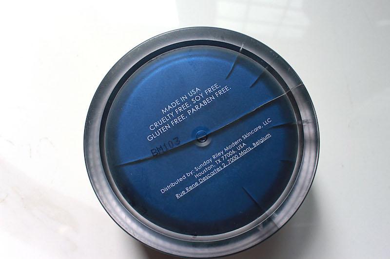 Sunday Riley Blue Moon Tranquility Cleansing Balm details at the back