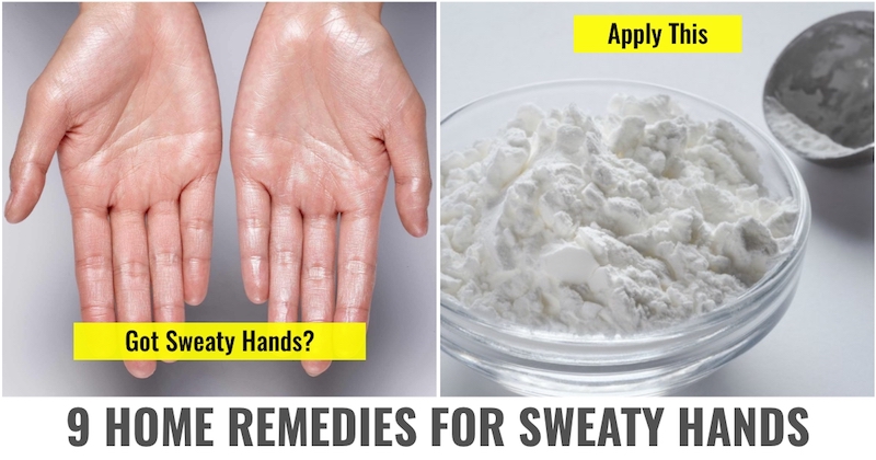 Sweaty hands remedies