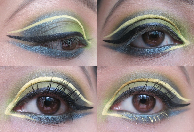 Yellow green eye makeup tutorial