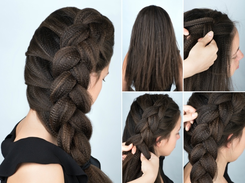 hairstyle volume braid to one side tutorial