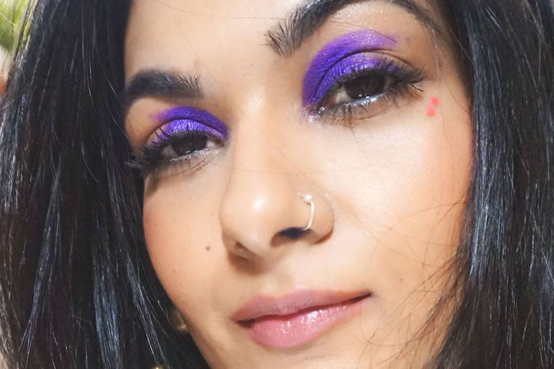 purple makeup look