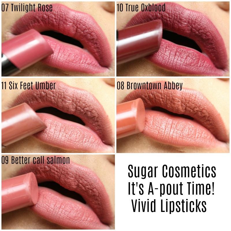 sugar its a pout time lipstick swatches
