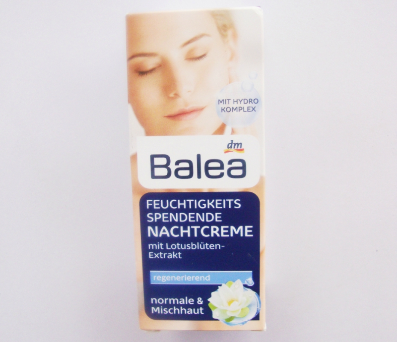 Balea Moisturizing Night Cream for Normal to Combination Skin Review Box
