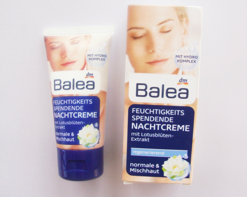 Balea Moisturizing Night Cream for Normal to Combination Skin Review Packaging