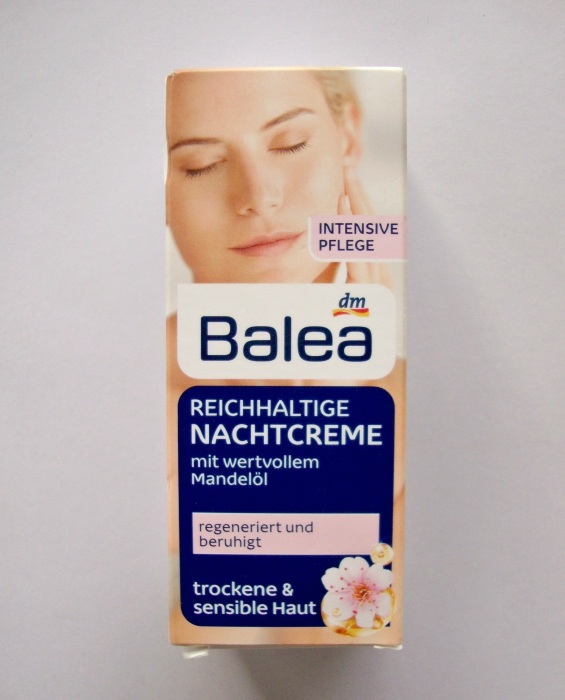 Balea Rich Night Cream for Dry and Sensitive Skin Packaging