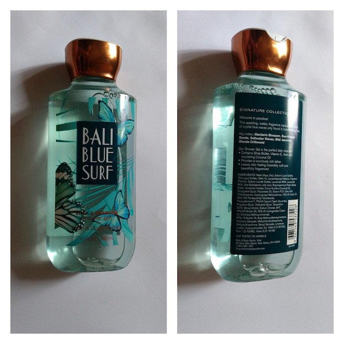 Bath and Body Works Bali Blue Surf Shower Gel bottle