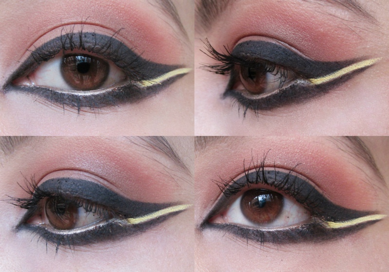 Different Winged Eyeliner Tutorials Dual Color Highlighted Tripled Winged Eyeliner 1