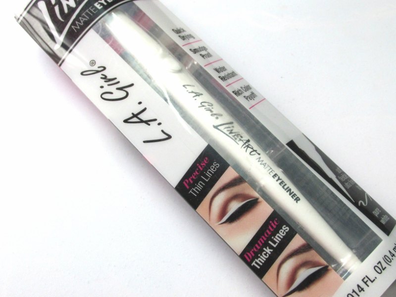 L.A. Girl Line Art Matte Eyeliner Pure White Review Packaging