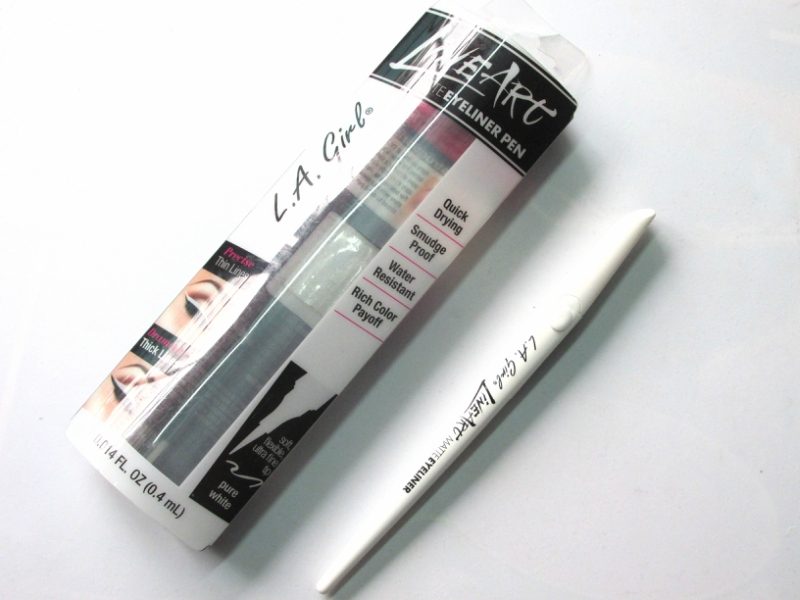 L.A. Girl Line Art Matte Eyeliner Pure White Review Pen with Box