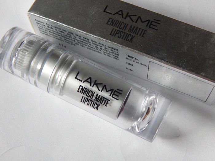 Lakme Enrich Matte Lipstick Shade PM16 packaging