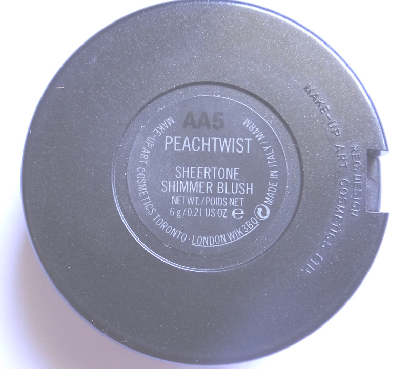 MAC Peachtwist Sheertone Shimmer Blush label