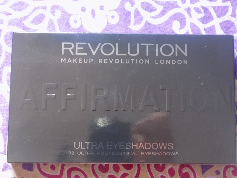 Makeup Revolution Ultra 32 Shade Eyeshadow Palette Affirmation outer packaging