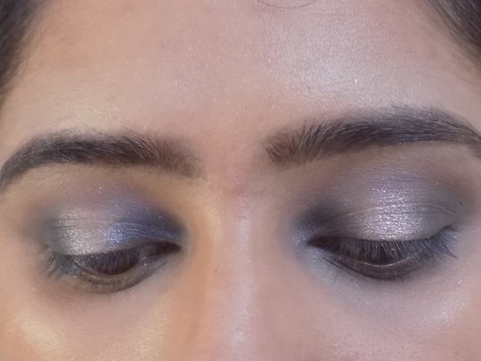Makeup Revolution Ultra 32 Shade Eyeshadow Palette Affirmation shimmer on eyes