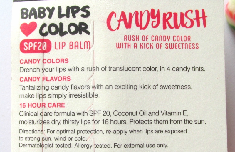 Maybelline Baby Lips Color Candy Rush Lip Balm Cotton Candy Review Description