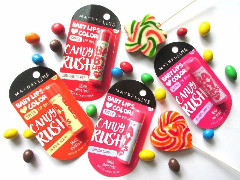 Maybelline Baby Lips Color Candy Rush Lip Balm Cotton Candy Review Packaging All